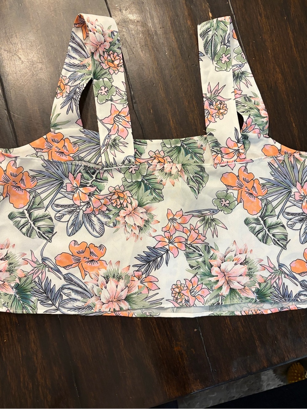 Alana Gunn for Anthropologie Floral Print Crop Tank Top size medium 🌴